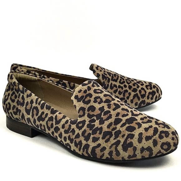 Adam Tucker by me Too Yeni Animal Print/Taupe Nubuck Leather Loafer Size 7 - Picture 4 of 8